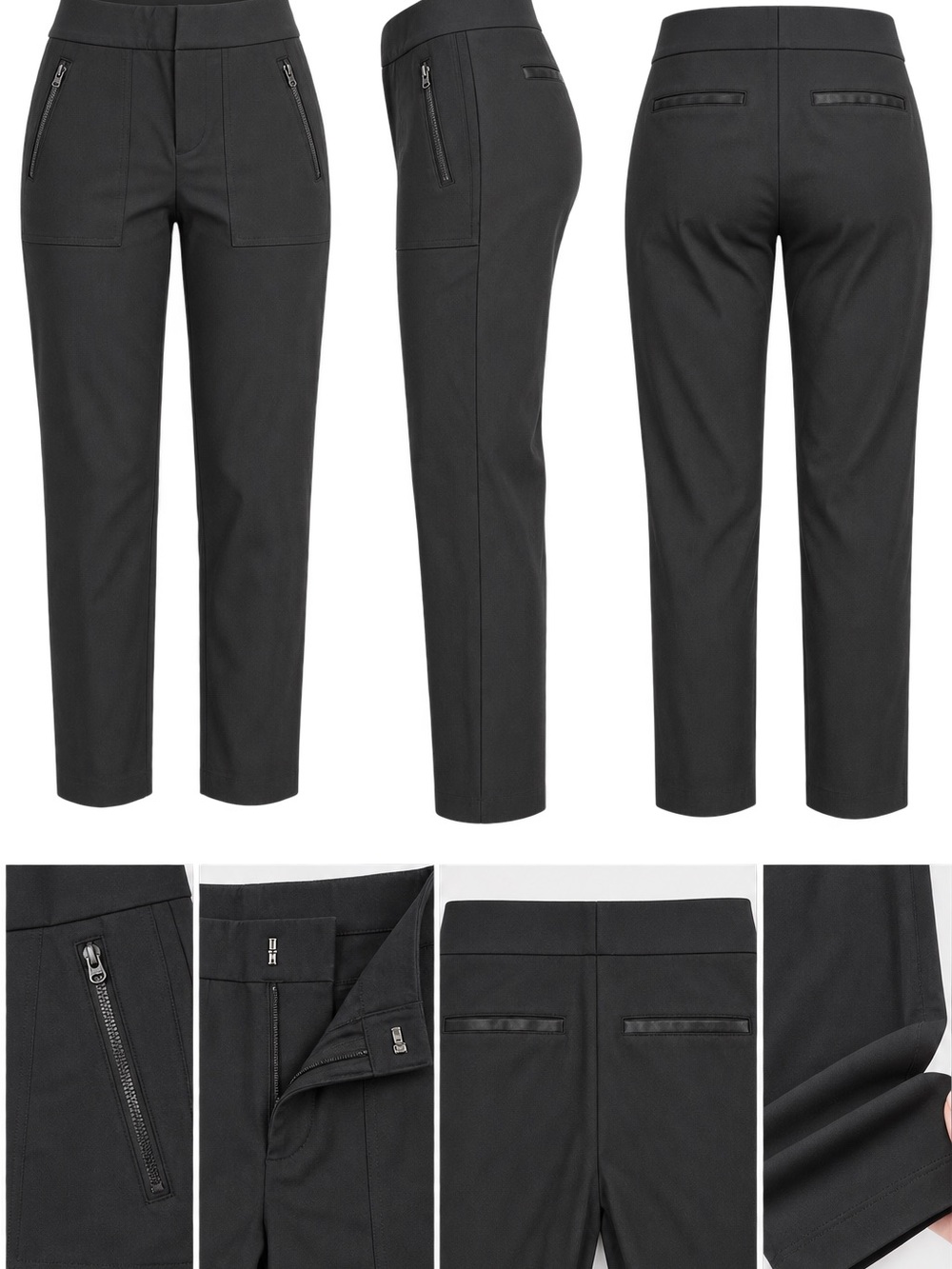 Athleta Wander Hybrid Straight Leg Pants Black Size 8